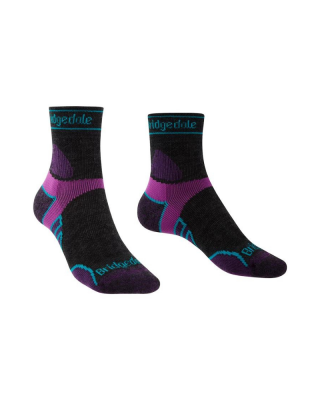 Ponožky BRIDGEDALE  Lightweight T2 Merino Sport 3/4 Crew W charcoal/purple